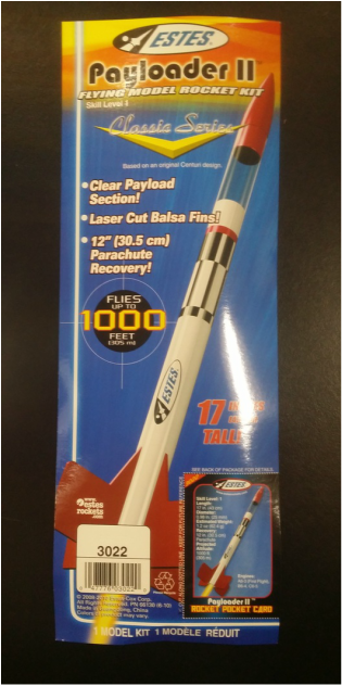 Estes 3022 Payloader II Flying Model Rocket Kit
